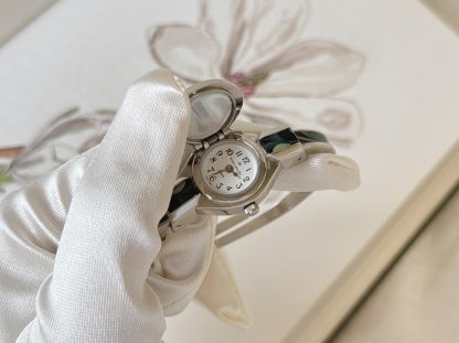 Silver Metal Women's Floral Watch - Image 3